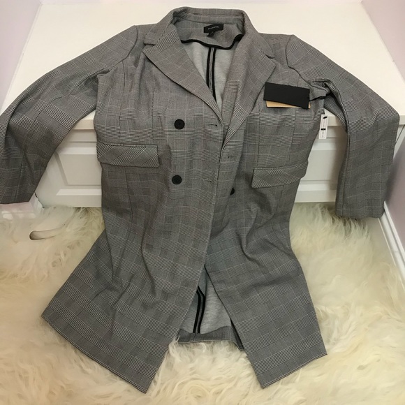 Halogen Structured Plaid Coat - Picture 3 of 7